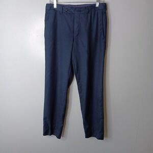 Ted Baker Jones CT Dress Pants Mens Size 31R Navy Blue Straight Leg 100% Wool